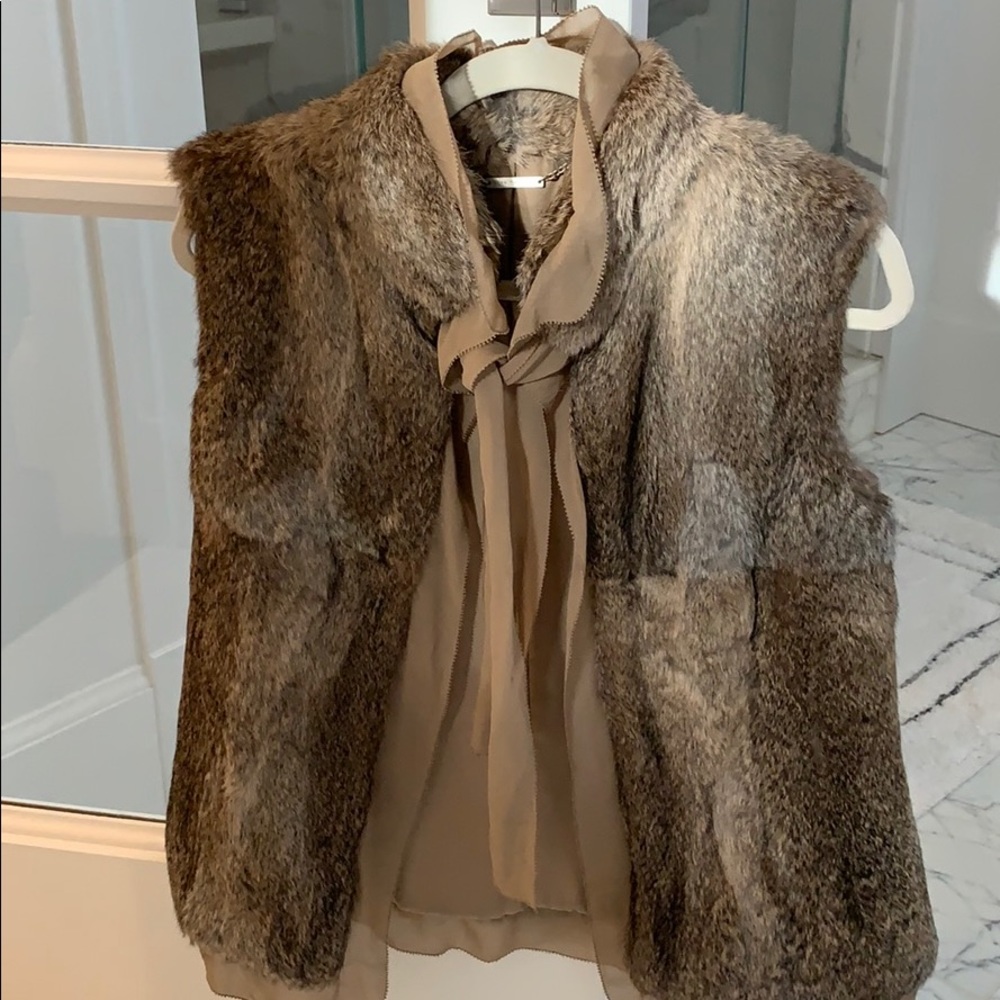 Rabbit fur vest